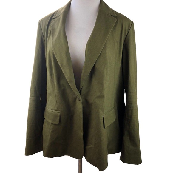 Lane Bryant Jackets & Blazers - Lane Bryant Single Button Blazer Green Business Office Work Wear Plus Size 22/24